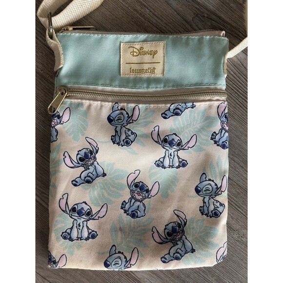 Loungefly Disney Lilo & Stitch Crossbody Bag Palms Blue Character Purse main image 7
